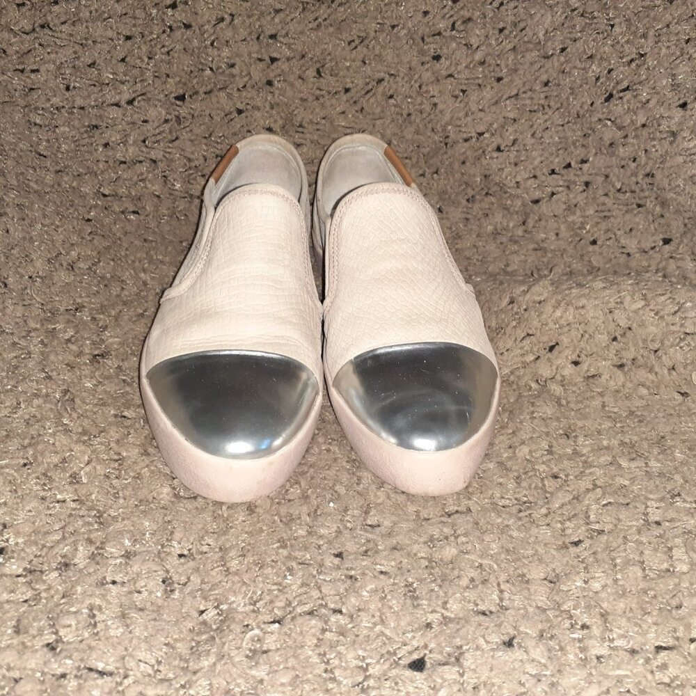 BLACKSTONE-NL47-Slip-On Rose Dust Nubuck/Silver Patent Leather Sneaker-Sz 37-EX - Picture 3 of 8